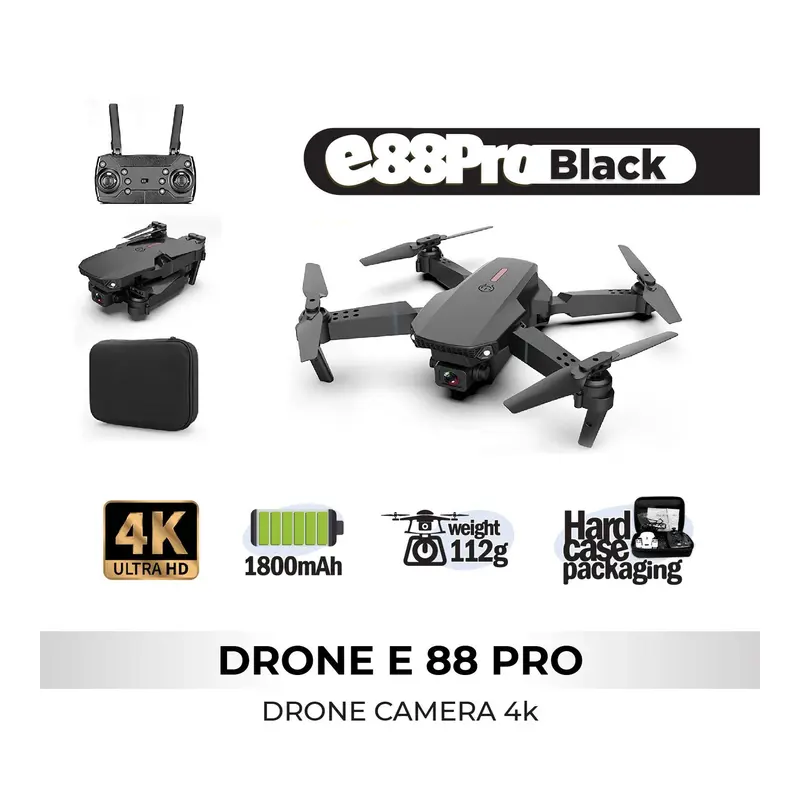 DRONE 4K Single Kamera E88 Pro UltraHD 0