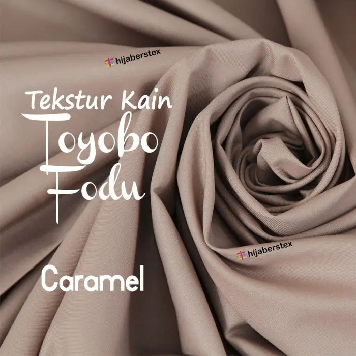 N♥A7 Hijaberstex 1/2 Meter Kain Toyobo Fodu Caramel B☛V4 0