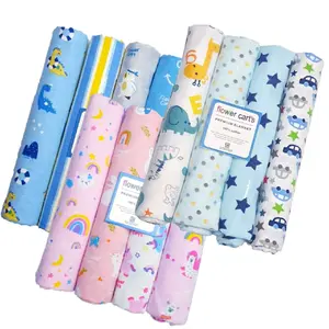 1 Pack isi 4 Bedong Bayi Jumbo Flower Cart's Premium 100 x76 Cm Bedong Planel Lembut per 1 Helai Atau 4 Helai Bayi