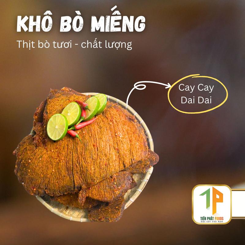 Khô Bò Miếng Tảng Đặc Sản Củ Chi Mềm Ngon Đậm Đà- Tiến Phát Foods-Loại Đặc Biệt 500 gr-250 gr 3
