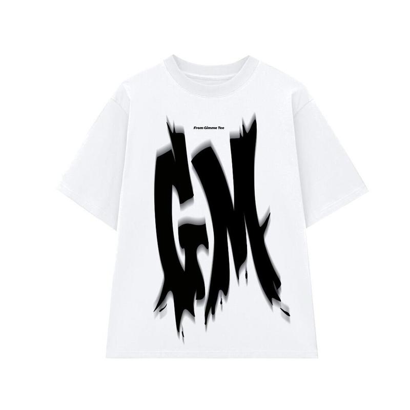 Áo Thun Ngoại Cỡ Gimme Tee, Unisex, In Chữ GM, Cotton, 270gsm, GMT36, Có Sẵn Trong S-5XL, [Thanh Toán Khi Nhận Hàng] Cổ Tròn Menswear Nam 2