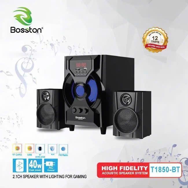 Loa vi tính Bosston T1850-BT Công suất 40W, Bluetooth, USB, thẻ nhớ, nguồn 220V (Đen) - CHÍNH HÃNG