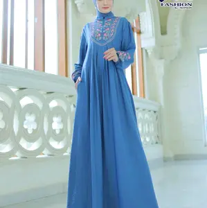 FATIMAH DRESS/GAMIS BORDIR PURE LINEN/COD