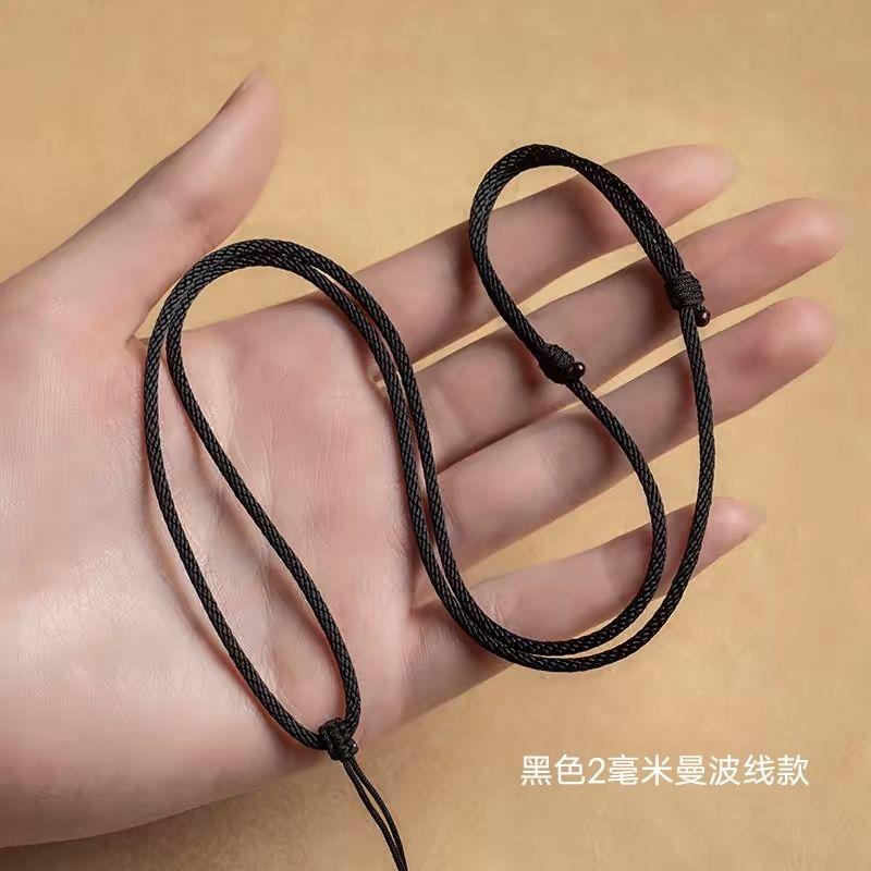 Product Introduction of Dây Đeo Buộc Mặt Dây Chuyền Ngọc Bích, Dây Vòng Cổ Màu Đen, Chất Liệu Chu Sa, Dệt Tay Cao Cấp, Dây Đeo Cổ Nam Và Nữ 6