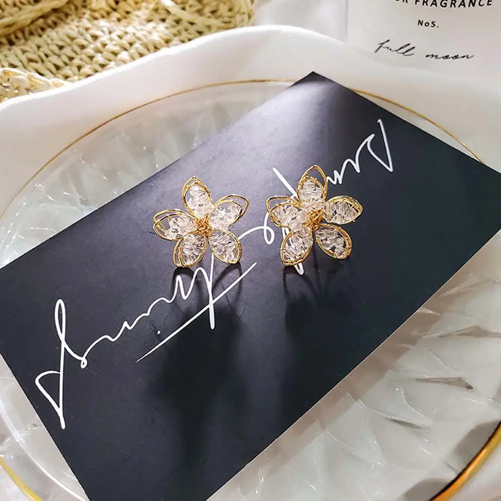 Hyperbole Temperament Sweet Metal Gifts For Women Girls  Petals Hollow Jewelry Accessories Drop Earrings Studs Earrings