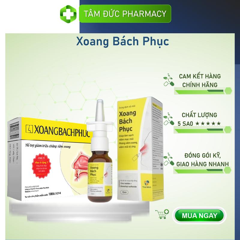 XOANG BÁCH PHỤC / XOANGBACHPHUC [Hộp 20 viên] - Xịt mũi Xoang Bách phục - Giảm dị ứng, bớt xoang