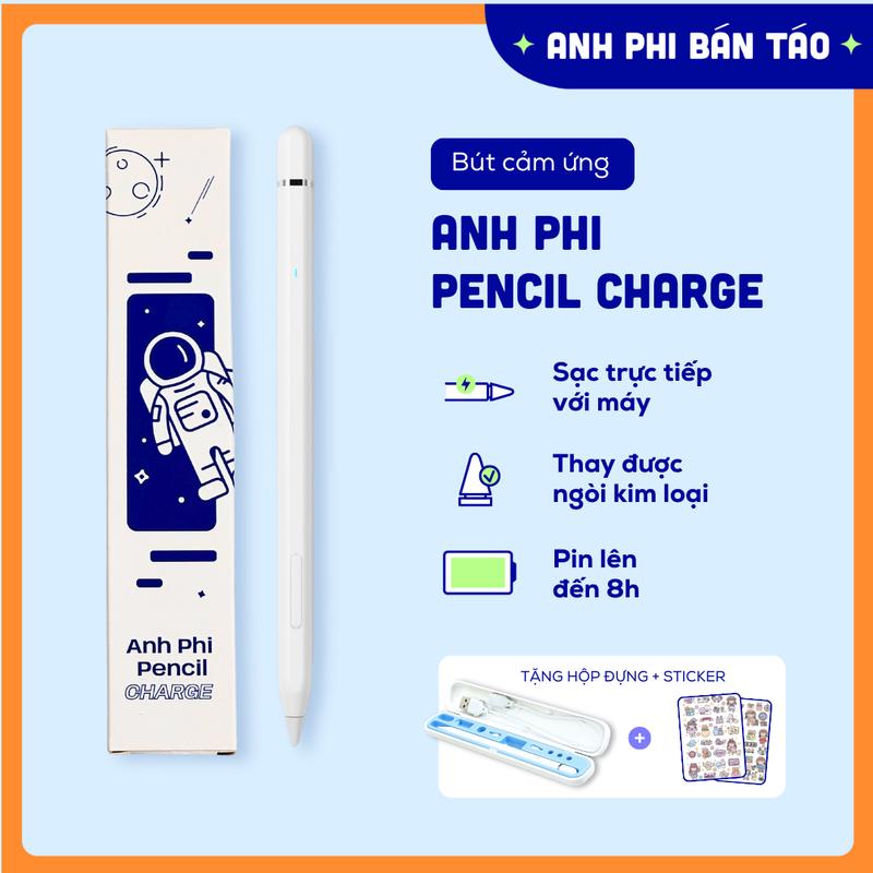   Tính Năng Mới  Bút Cảm Ứng Anh Phi Pencil Charge Cho Máy Tính Bảng Có Tỳ Đè Sạc Trực Tiếp 