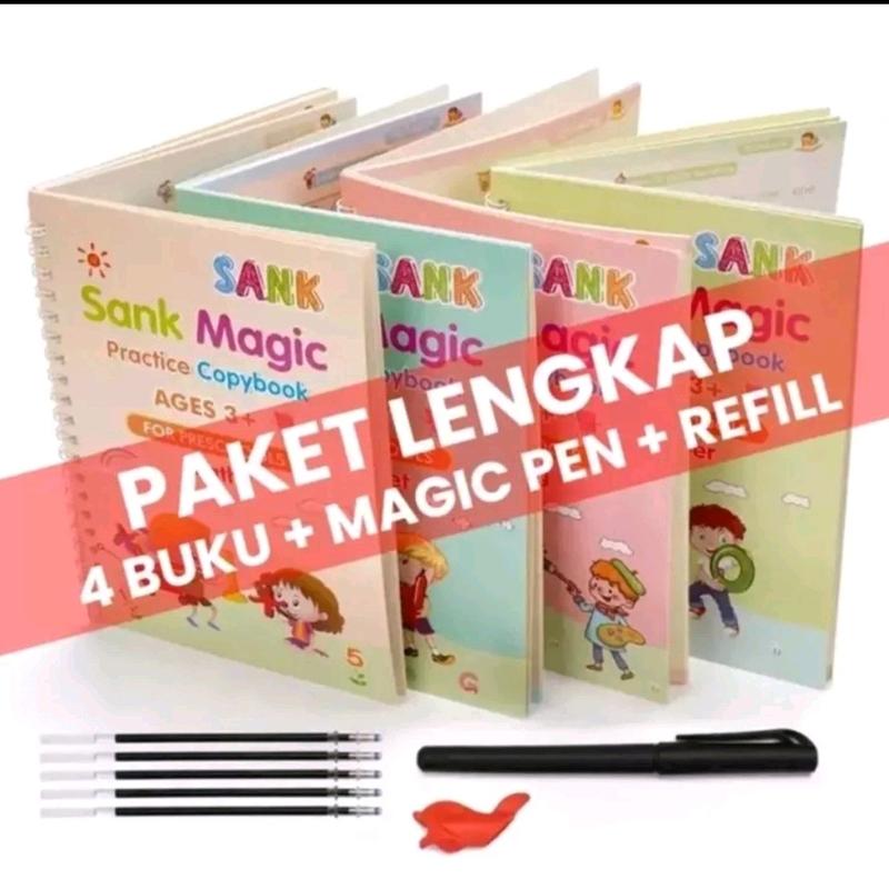 sank magic isi 4 buku 5 refil tinta belajar menulis anak 1