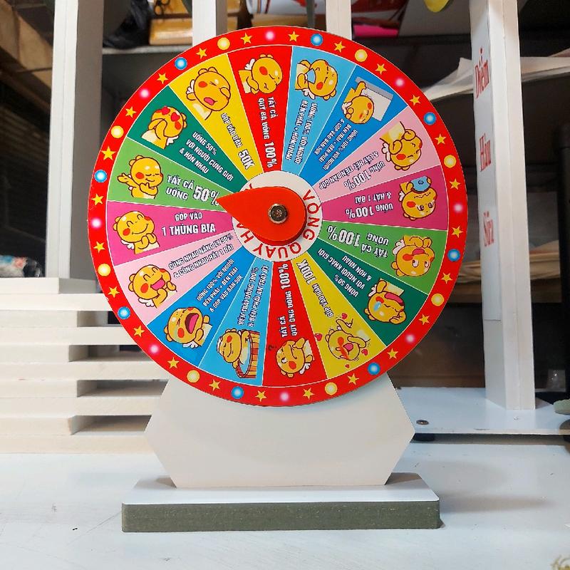  Vòng quay   ăn nhậu khủng long viền đỏ 16 ô đứng - Kt: 25cm c35cm   Đồ Chơi Toy 