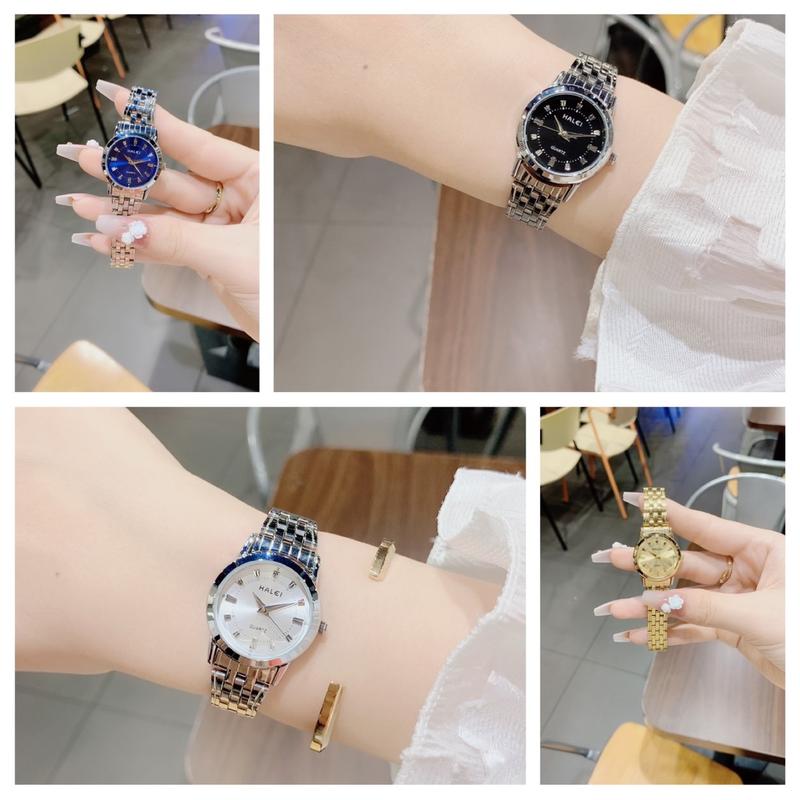 Đồng hồ nữ HL AH502 Dây thép sang trọng , máy nhật chống nước tốt( TẶNG KÈM HỘP - PIN - DỤNG CỤ THÁO MẮT ) Women Watch Cua