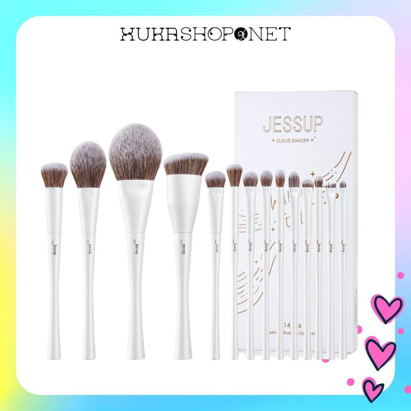 Bộ cọ trang điểm Jessup Cloud Dancer 14 cây makeup cá nhân chuyên nghiệp cao cấp lông mềm