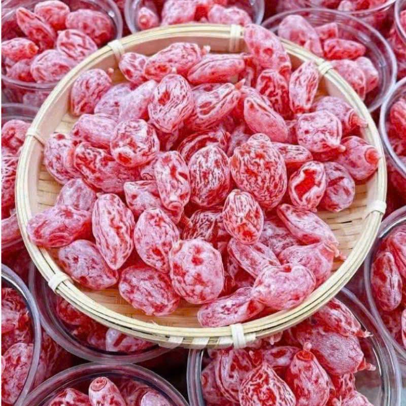 ĐÀO HỒNG Ô MAI ĐÀO XÍ MUỘI CHUA CHUA NGỌT NGỌT HŨ 1KG -500GR ĂN VẶT NGON