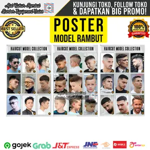 Poster Model Rambut Untuk Barbershop Pangkas Rambut Kertas