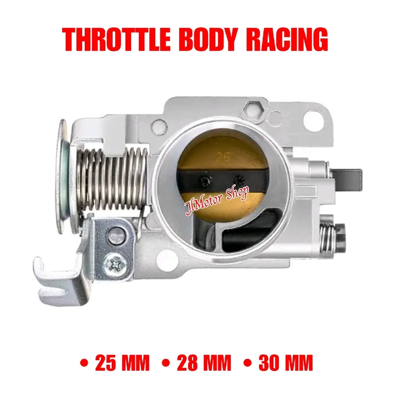 Tuas Gas Racing Throtle Throttle Body TB Racing 25 26 28 29 30 32 Supra 125 Fi Blade Fi Revo Fi Beat Fi Vario 110 125 150 FI VERZA Megapro Scoopy Dll Baut 1