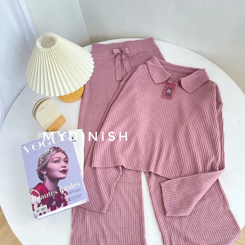 One set Geani - Stelan Rajut Wanita Terbaru Setelan 8