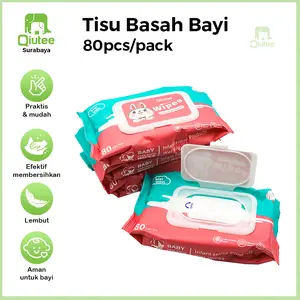 Wet Wipes Tisu Basah isi 80s Aman Untuk Bayi Baru lahir   wipe baby /Gelas Air Kartun 600ml dengan Sedotan Tissue