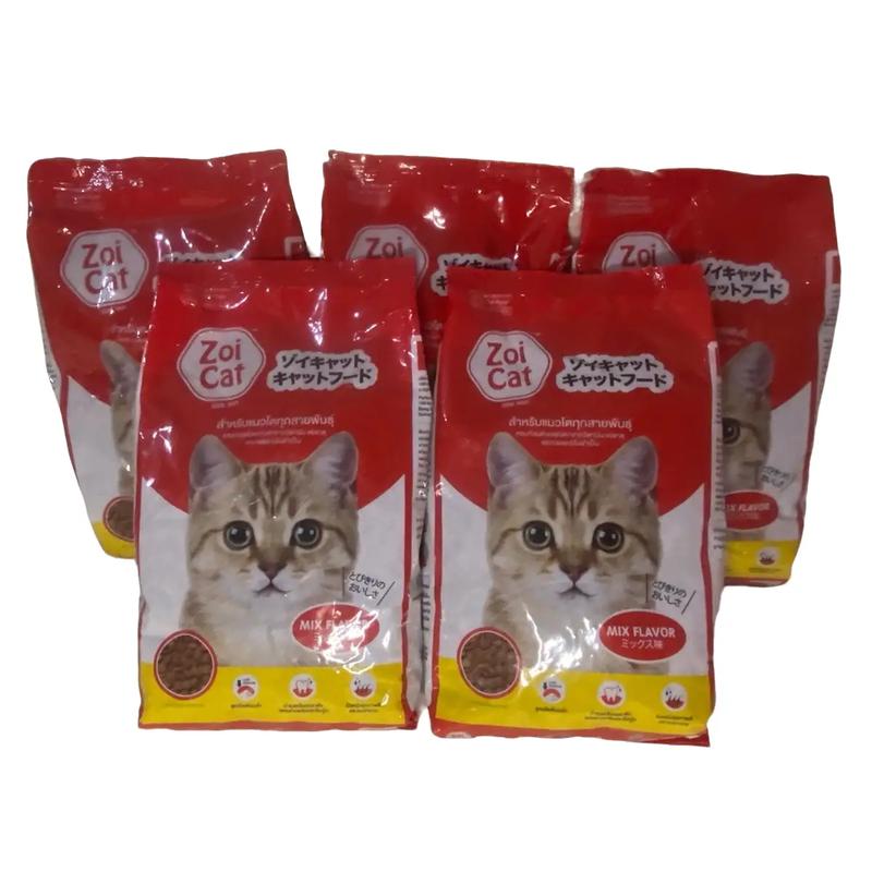  ￼ COMBO 5 GÓI  Thức ăn cho mèo   1kg * 5 GÓI khô  mèo hạt zoi cat hạt  sk mixr new 