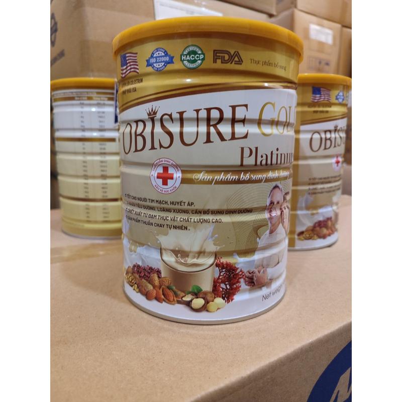 COMBO 2 HỘP Sữa thực vật Obisure Gold Plantinum - Bảo vệ sụn khớp, xương khớp, tốt cho tim mạch, hỗ trợ tiêu hoá (900g)