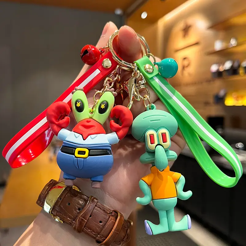 SpongeBob SquarePants Toys Keychain Bag Pendant Anime Patrick Star ...