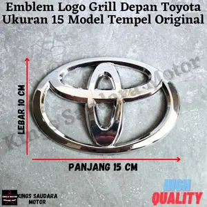 Emblem Logo Grill Depan Toyota Ukuran 15 Cm Model Tempel Original Car