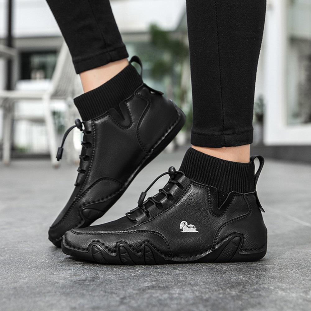 Prelesty Sepatu Martin Boots Pria Tinggi Kulit Asli Original Formal Footwear Cowok Dewasa High Top Kerja Karet Lentur Keren 345