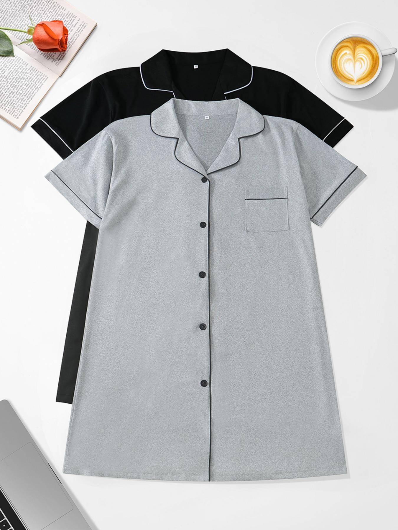 Women's Nightdress Set, Comfortable Casual Fitted Homewear, Spring ...