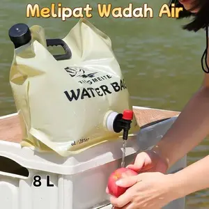 8 L Melipat Wadah Air/Lipat Camping Hiking Wadah Air Outdoor Kantong Air Minum/Water Tank Jerigen Lipat Kantong Air Portable