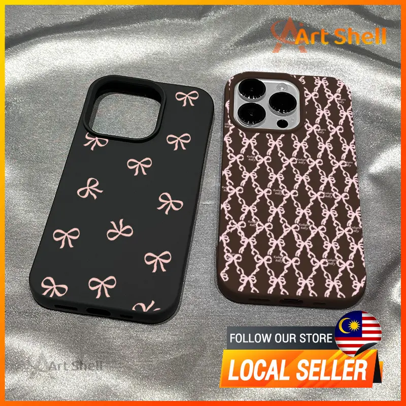 Ốp Điện Thoại Tương Thích Với iPhone 16 Pro Max, Màu Hồng, Có Nơ Kết Nối, Ốp Cho 12, 13, 14, 15, 11 Pro Max, XR, XS Max, 7, 8 Plus, Kiểu P