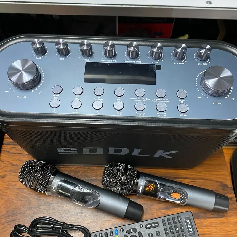 SODLK Loa S1271 Plus 2Micro Hát Karaoke Công Suất 280W Công Nghệ Mới Có Nút Chỉnh Dễ Dàng Pin 24000mAh Nghe Nhạc 10 Tiếng Tặng Bộ Sạc Chính Hãng 5