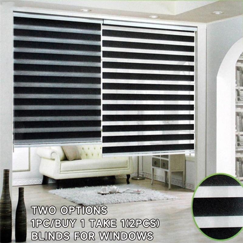 Product Introduction of 60/80/100/120/140/160/180 Width Modern Korean Venetians Duo Roller Window Curtain blinds for window 30