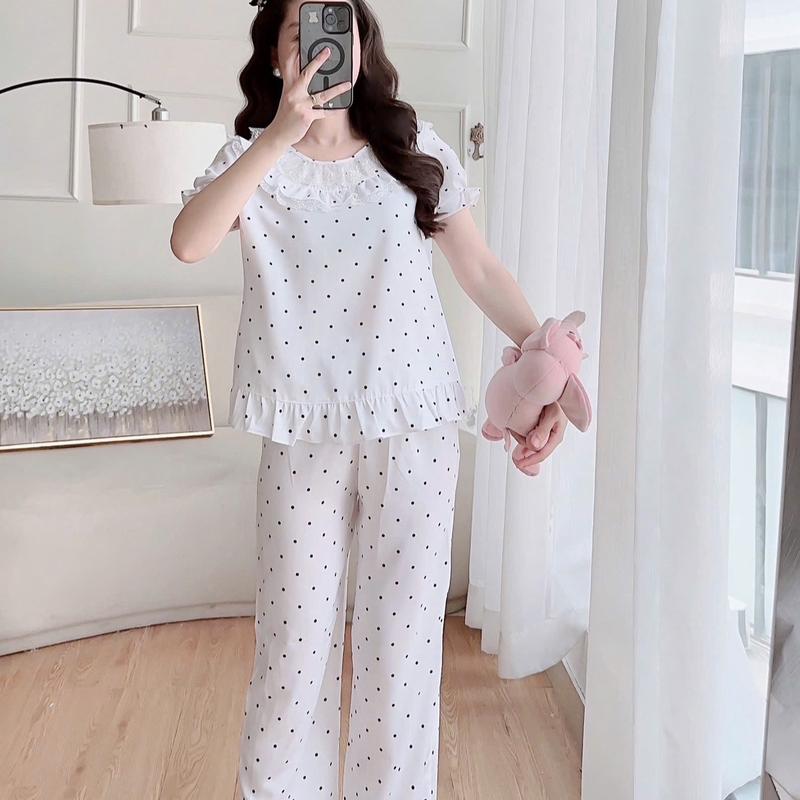 BỘ NGỦ NỮ, BỘ ĐỒ MẶC NHÀ ĐẸP, CHẤT LỤA THÁI MỀM, MÁT, K NHĂN 4