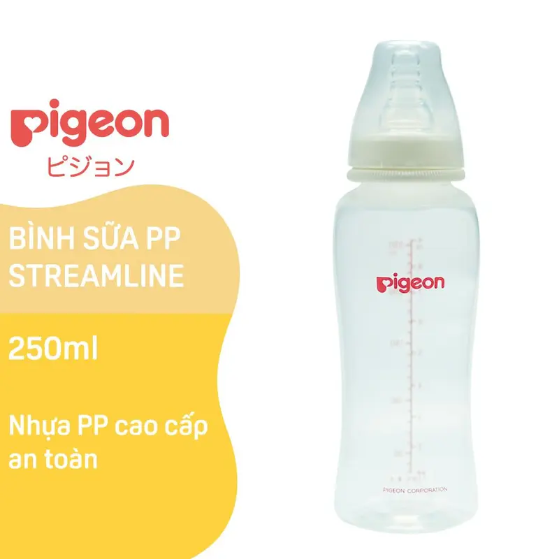 Bình sữa cổ hẹp Pigeon PP Streamline 150ml/250ml 3