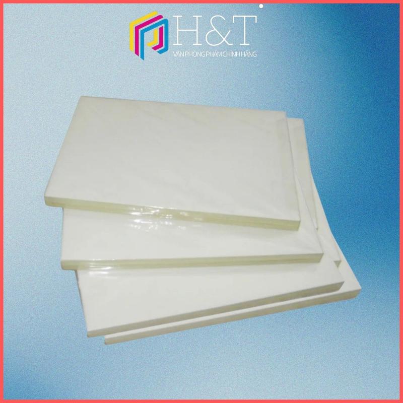 Màng ép - Giấy ép Plastic khổ A4 - set 100 tờ dùng ép ảnh, ép học liệu cho bé H&T