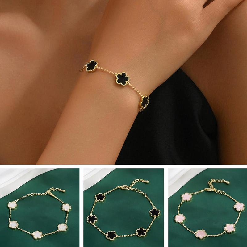 Product Introduction of Vòng Tay Hoa Năm Cánh, Thời Trang, Dành Cho Nữ, Phong Cách Hàn Quốc, Thích Hợp Cho May Mắn Và Sinh Nhật, Thanh Lịch, Thiết Kế Hoa, S8L0 21