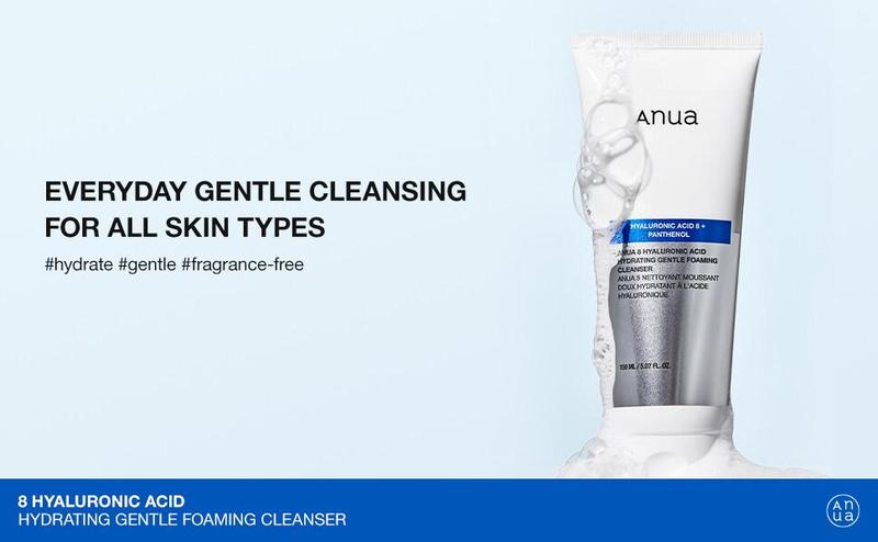 Product Introduction of Anua 8 Hyaluronic Acid Hydrating Gentle Facial Foaming Cleanser 150ml Face Wash Skincare 13