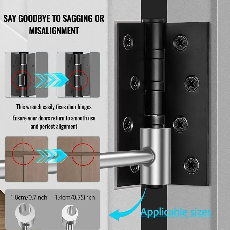 Adjustable Hinge Hole Opener, 14-19mm Hinge Repair Tool, Manual Tool, Universal Hand Tool for Home & Office Use 5