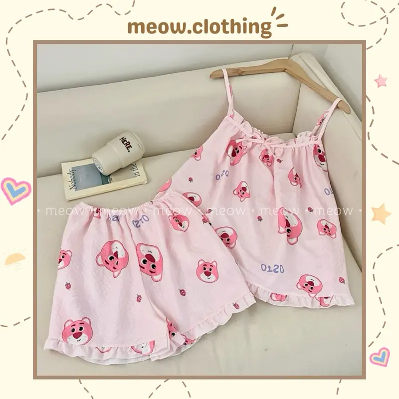 Đồ Mặc Nhà, Bộ Ngủ Nữ 2 Dây, Cánh Tiên Quần Đùi Đũi Xốp MềmNăm 2025 mớiTOP❤️