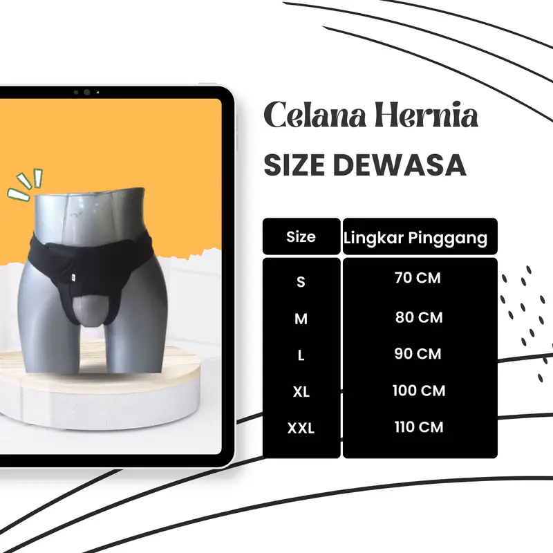Celana Hernia Pria Dewasa / Sabuk Supporter Turun Berok Original sport / Celana hernia pria wanita 6