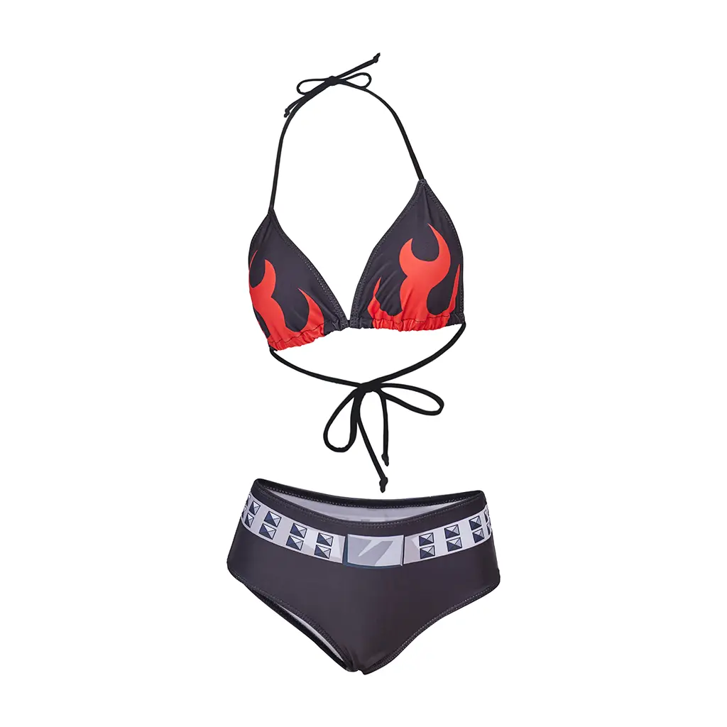 Tengen Toppa Gurren Lagann Cosplay Yoko Littner Bikini Costume Swimsuit Yoko Sexy Halter Bra Two Piece Bathing Set Swimwear Women Beach Outfits