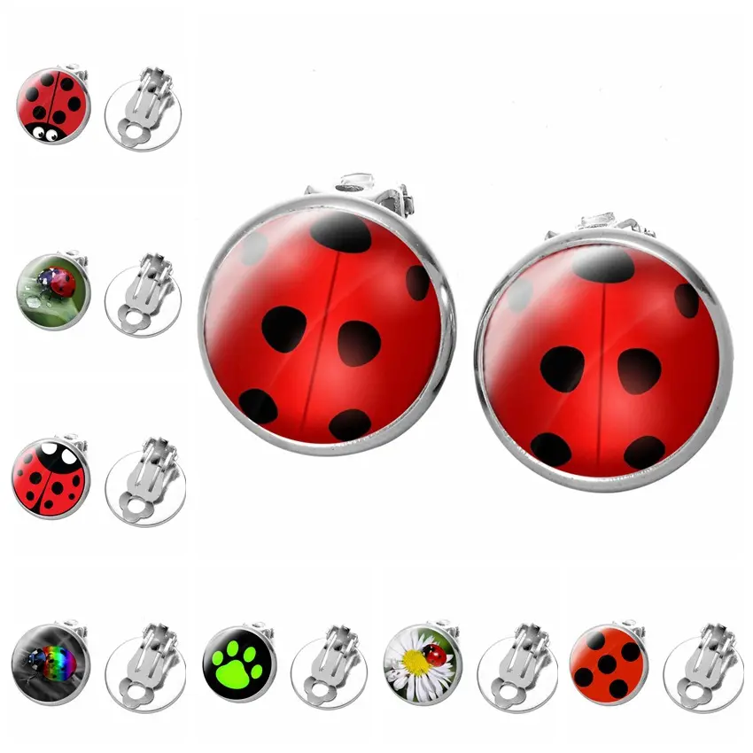Miraculous New Ladybug Jewelry Ear Clip Earrings Cosplay Circle Ladies Ladies Polka Dot Earrings Girls Cosplay