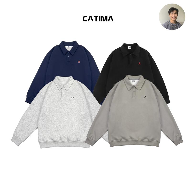   CATIMA x Thành Đơn Giản  Áo Polo Sweater CATIMA Nỉ 2 Da Nam Nữ Cotton Unisex AN25 
