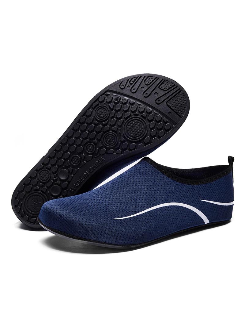 Product Introduction of Men's Striped Pattern Slip on River Trekking Shoes, Breathable Quick Drying Water Shoes, Comfortable Lightweight Sports Shoes for Beach Swimming Surfing 4