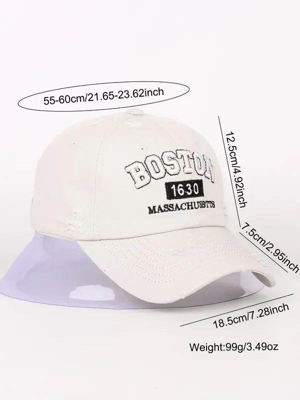 Letter Embroidered Baseball Cap,  Casual Sports Hat for Men & Women, Outdoor Sun Protection Cap for Daily Wear, Perfect for Students and Outdoor Sports 5