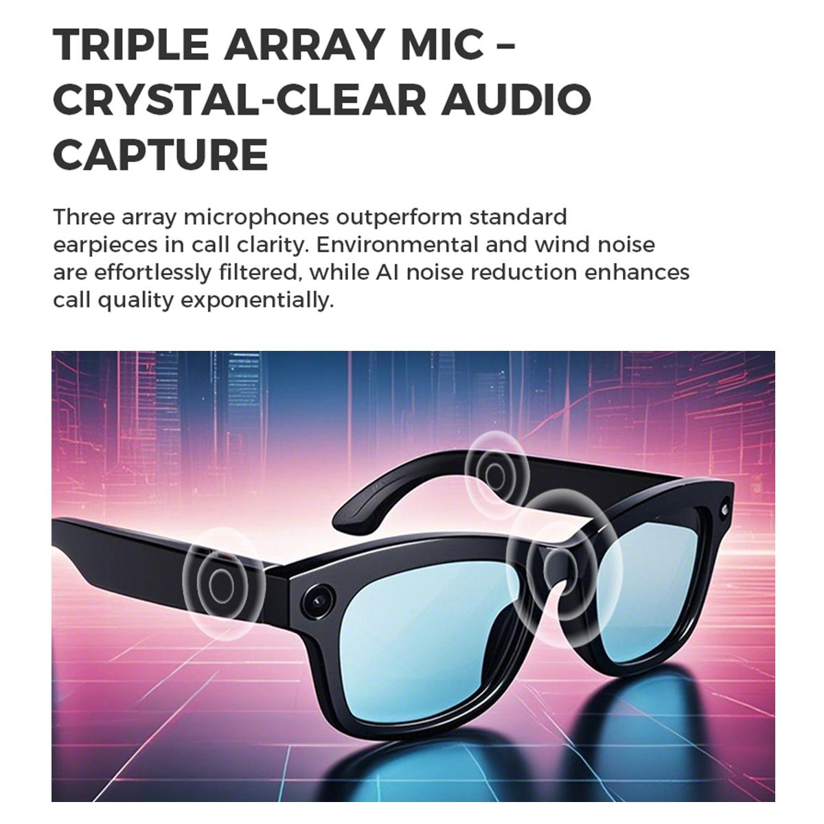 New Smart Glasses AI Translation Bluetooth Call 1080P HD Camera Music Headphones Outdoor Sports Fashion Sunglasses For Men Women - Image 5