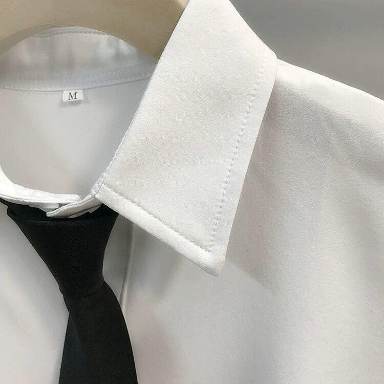 Product Introduction of Áo Sơ Mi Đen Dáng Rộng, Keu GEI, Dành Cho Nam Giới, Tay Áo Dài, Thích Hợp Cho Mùa Hè, Cao Cấp, Phong Cách Ruan Đẹp Trai, Thường Ngày, Áo Sơ Mi Trắng, Hợp Xu hướng, Thích Hợp Cho Bé Trai 7