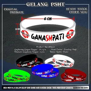 Gelang Karet Glow In The Dark Karet Rubber Gelang Ganashpati Gelang Psht