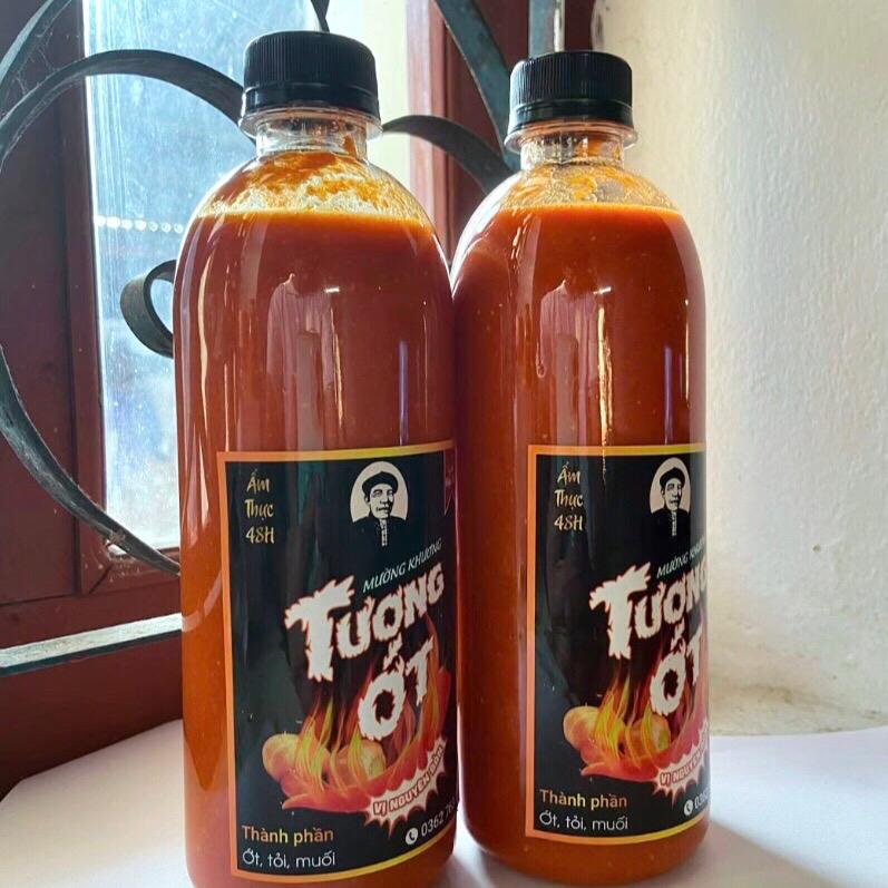 2 chai tương ớt mường khương vị nguyên
