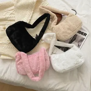 Hand Bag Bulu Sling Bag Hobos Winter Bag Edition Totebag Wanita Tas Selempang Perempuan Slingbag