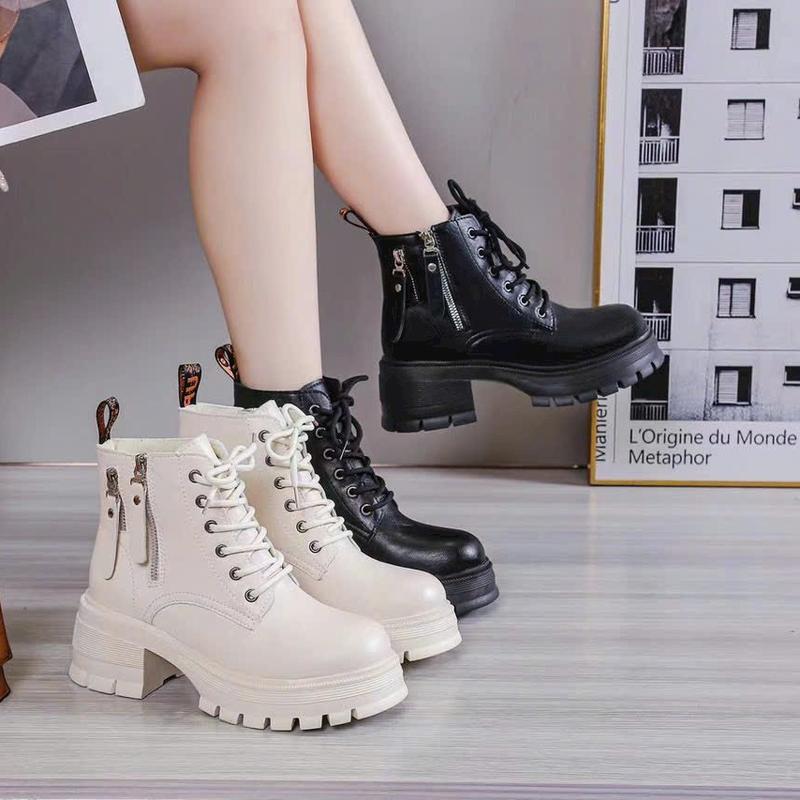 Bốt nữ phối khóa ulzzang ,bốt cổ thấp hàng Nâng đế 6p tăng chiều cao Lùi Size Nếu Chân Nhỏ MSP: 3992 Bốt Đế Cao boot nuhottrend