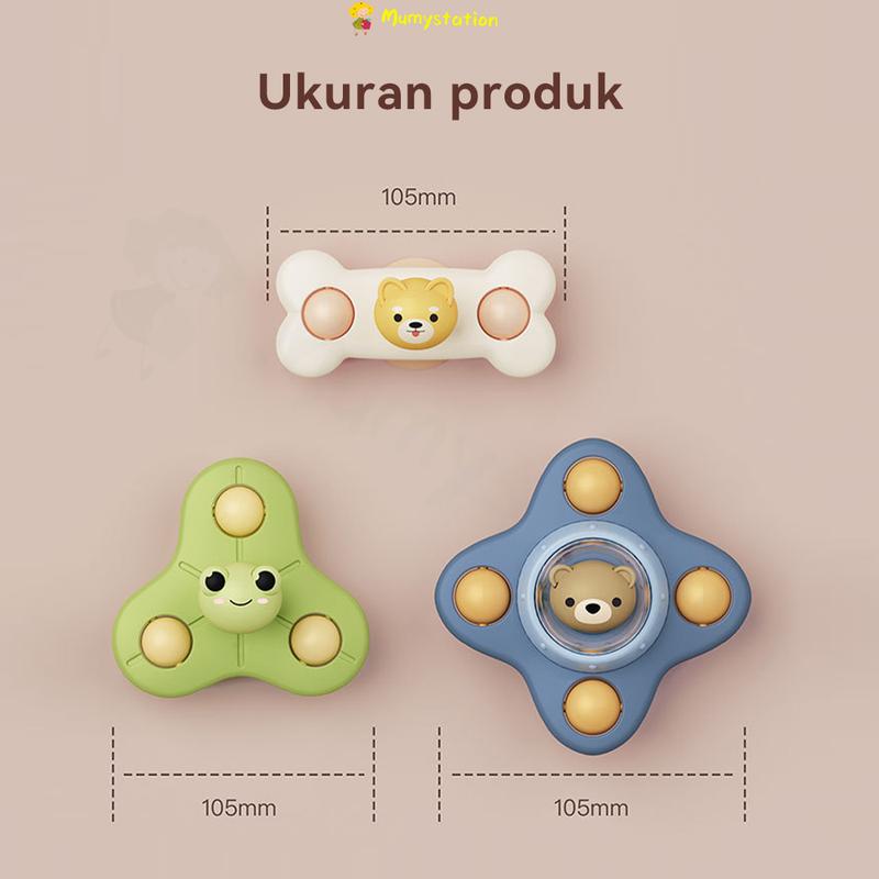 Product Introduction of Mainan Edukasi Fidget Spinner Anak / Mainan Mandi Putar Genggam Rattle Sensor Motorik / Mainan Bayi 11